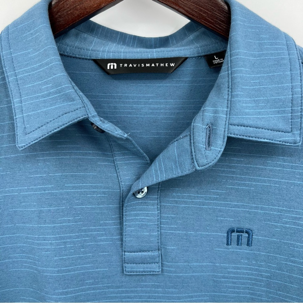 Travis Mathew Ocean Blue Polo Shirt